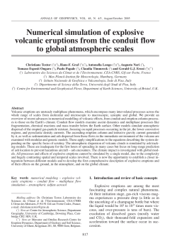Numerical simulation of explosive volcanic eruptions - Earth