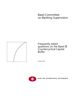 Frequently asked questions on the Basel III Countercyclical Capital