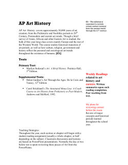 AP Art History - Ohio County Schools