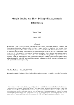 Margin-Trading and Short-Selling with