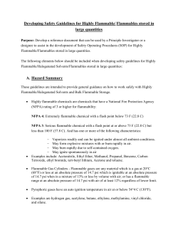 Developing Safety Guidelines for Highly Flammable