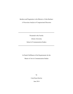 Idealism and Pragmatism in the Rhetoric of John Boehner