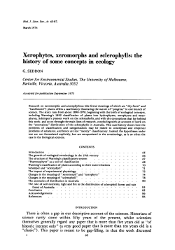 Xerophytes, xeromorphs and sclerophylls: the