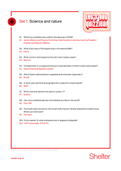 Set 1: Science and nature