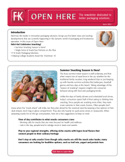 Introduction Summer Snacking Season Is Here!