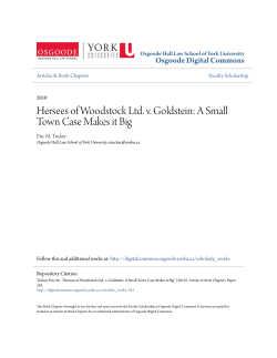 Hersees of Woodstock Ltd. v. Goldstein