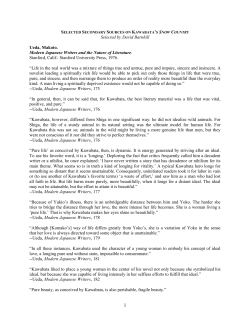 selected secondary sources on kawabata`s snow country
