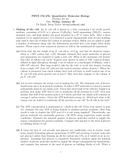 Friday, January 20 TA Email: Brian Taylor 〈