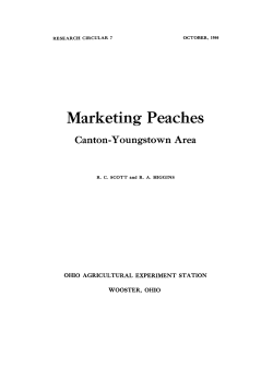 Marketing Peaches - The Ohio State University