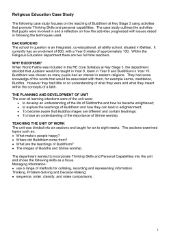 KS3 Religious Studies Case Study World Faiths