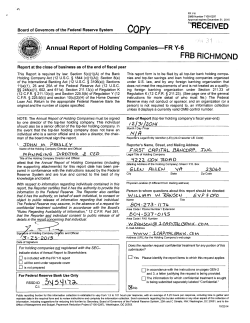 first capital bancorp, inc. - Federal Reserve Bank of Richmond