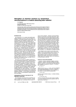 Stimulation of chemical reactions by temperature microfluctuations