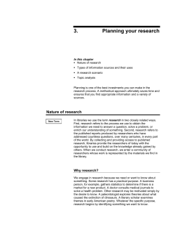 Planning your research - University of Hawaii at Manoa