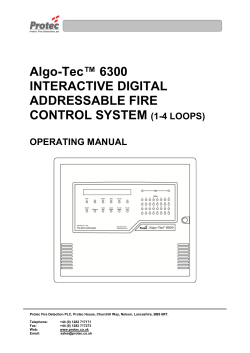 6300 Operating - Protec`s fire detection