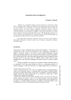 longfellow`s florence - International Journal of Cross