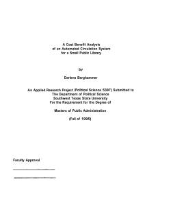 A Cost Benefit Analysis of an Automated Circulation System for a