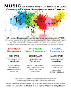 MUSIC at University of Rhode Island Symphony Orchestra
