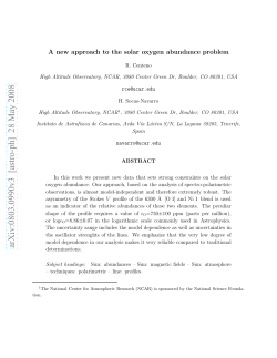 A new approach to the solar oxygen abundance problem