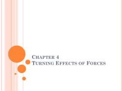 Chapter 4 Turning Effects of Forces