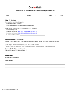 Alternate Packet With Answers