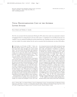 Total Decontamination Cost of the Anthrax Letter Attacks