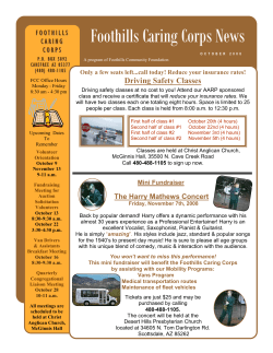 October 2008 - Foothills Caring Corps