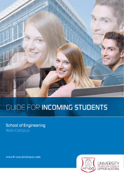 Guide for IncomIng StudentS
