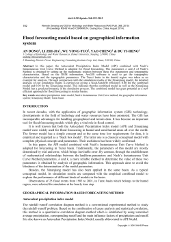 Flood forecasting model based on geographical