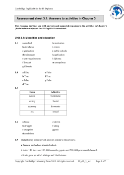 Extension worksheet &ndash; Topic 6 - Cambridge Resources for the IB