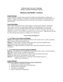 Rockets and Roller Coasters