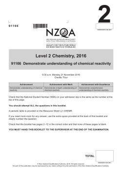 Level 2 Chemistry (91166) 2016