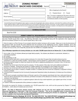 Backyard Chickens - Zoning Permit