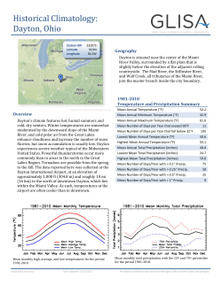Historical Climatology: Dayton, Ohio