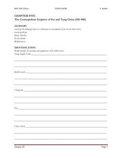 Chapter 05 Cosmopolitan Empires of Sui and Tang