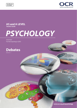 OCR AS and A Level Psychology