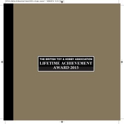 LIFETIME ACHIEVEMENT AWARD 2015