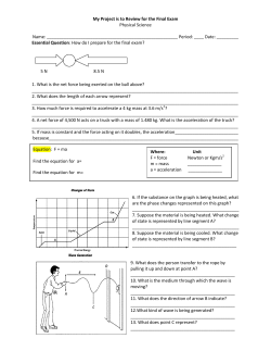 My Project is to Review for the Final Exam Physical Science