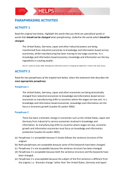 PARAPHRASING ACTIVITIES