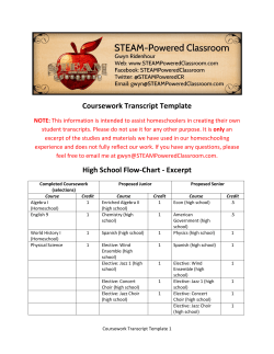 Coursework Transcript Template - STEAM