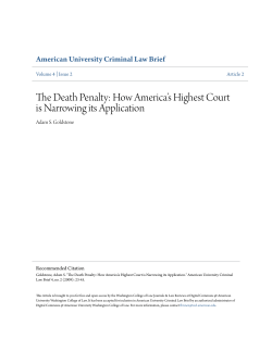 The Death Penalty: How America`s Highest Court is Narrowing its