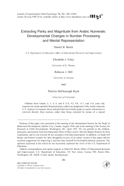 Extracting Parity and Magnitude from Arabic Numerals