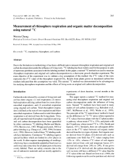 Measurement of rhizosphere respiration and organic matter