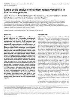 Large-scale analysis of tandem repeat variability in the human