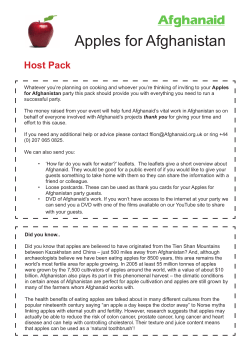 Apples for Afghanistan