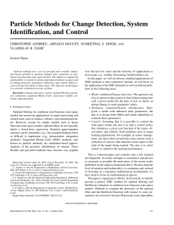 Particle Methods for Change Detection, System Identification, and