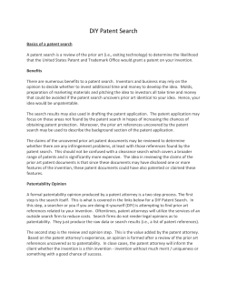 DIY Patent Search - OC Patent Lawyer