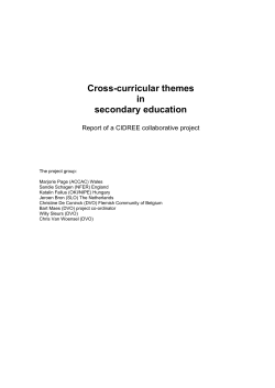 Cross-curricular themes in secondary education