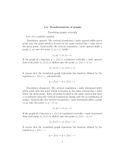 Translating graphs vertically Translation upward - Tutor