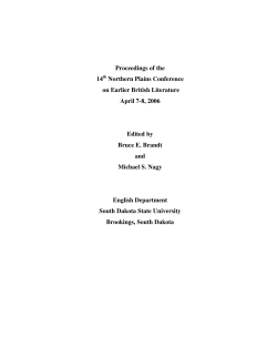 2006 - Northern Plains Conference on Early British Literature