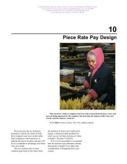 Piece Rate Pay Design